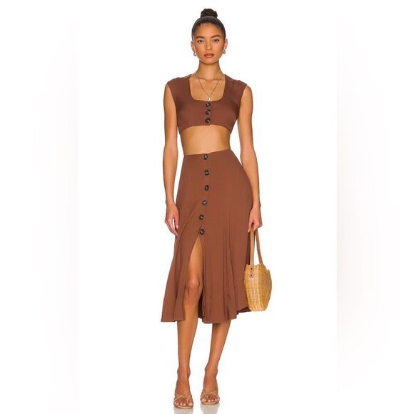 ANNA NATA NEW WITH TAGS Courtney Skirt in Sepia Brown size Medium - Picture 1 of 8